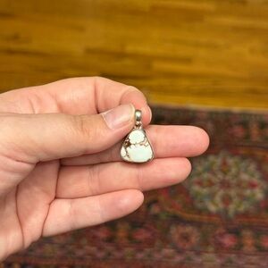 Wild Horse Jasper Triangle Pendant Silver Bail